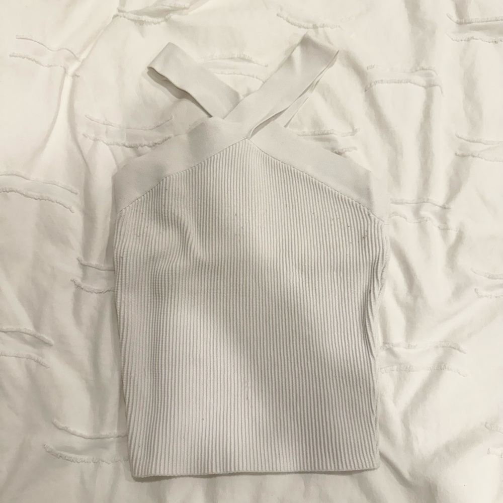Aritzia Sculpt Knit Criss Cross Cropped Tank